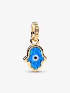 Pandora Opalescent Blue Hamsa Hand Dangle Charm